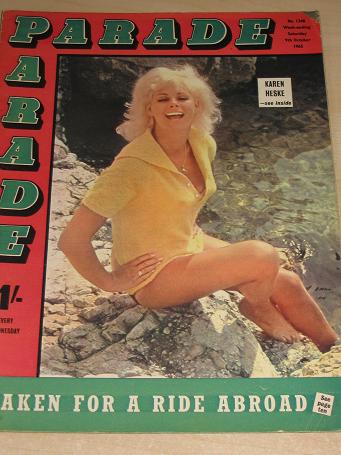 PARADE magazine, 9 October 1965 issue for sale. KAREN HESKE. Vintage MENS, PIN-UPS, HUMOUR, STORIES 