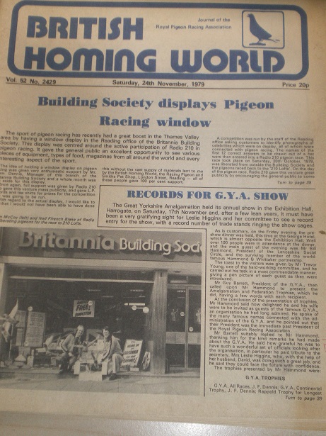 BRITISH HOMING WORLD, 24 November 1979 issue for sale. Original BRITISH publication from Tilley, Che
