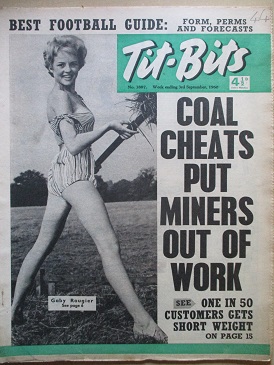 TIT-BITS magazine, 3 September 1960 issue for sale. GABY ROUGIER. Original British publication from 