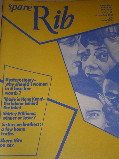 SPARE RIB magazine, November 1981 issue for sale. Original British FEMINIST publication from Tilley,