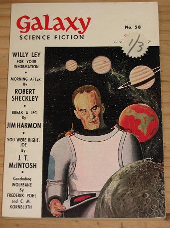 GALAXY SCIENCE FICTION NUMBER 58 ISSUE FOR SALE STRATO 1950'S VINTAGE PUBLICATION PURE NOSTALGIA ARC