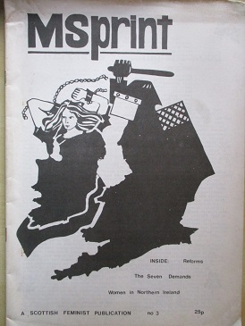 MSPRINT, A SCOTTISH FEMINIST PUBLICATION, Number 3 issue for sale. Original 1970’s publication from 