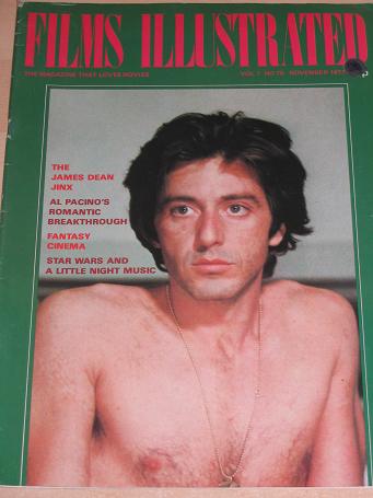 FILMS ILLUSTRATED magazine November 1977. PACINO. Vintage BRITISH MOVIE publication for sale. Classi