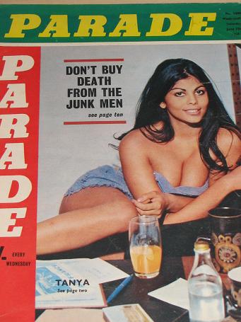 PARADE magazine, June 15 1968 issue for sale. Tanya. PIN-UPS, CARTOONS, STORIES publication. Classic