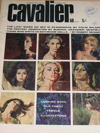 CAVALIER magazine, October 1965 issue for sale. PULP, PIN-UP, ADVENTURE, STORIES, MENS publication. 