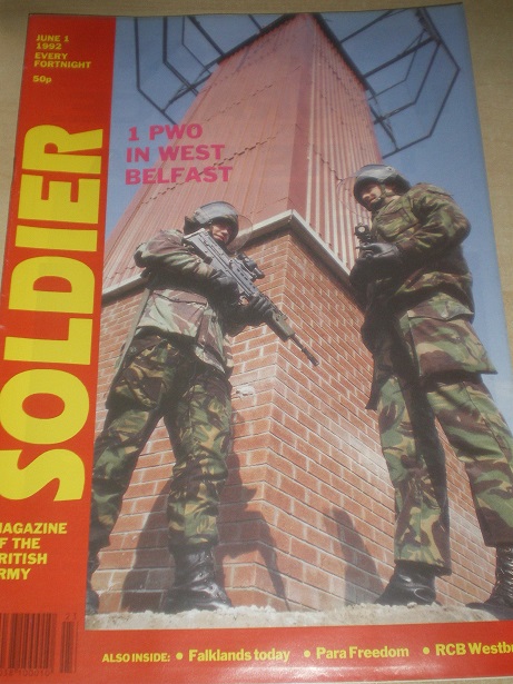 SOLDIER magazine, June 1 1992 issue for sale. Original British publication from Tilley, Chesterfield