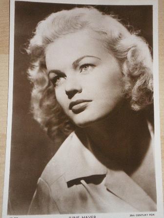 Original PICTURE postcard JUNE HAVER. PICTUREGOER SERIES REAL PHOTOGRAPH. FILM STARS. Movie collecta