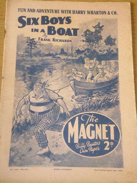 THE MAGNET story paper, August 26 1939 issue for sale. BILLY BUNTER, CHARLES HAMILTON, FRANK RICHARD