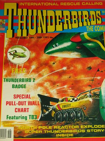 THUNDERBIRDS comic Number 3, 1991 issue for sale. FREE GIFT. Original gifts from Tilleys, Chesterfie