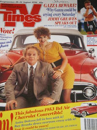 TV TIMES magazine, 25 - 31 August 1990 issue for sale. ANITA DOBSON, RAY BROOKS. Original BRITISH IN