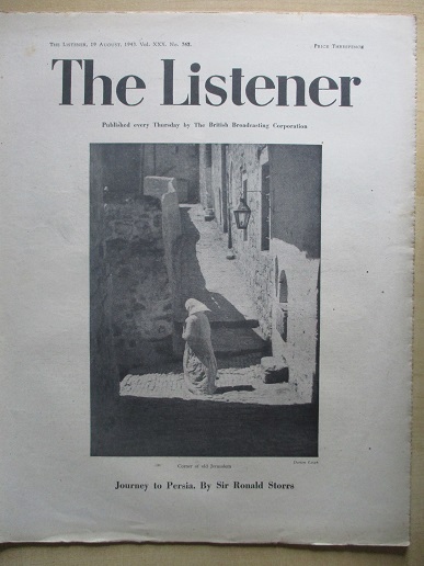 THE LISTENER magazine, 19 August 1943 issue for sale. ALEXEI TOLSTOY. Original BBC publication from 