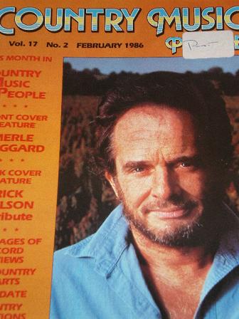 COUNTRY MUSIC PEOPLE magazine, Volume 17 Number 2 issue for sale, February 1986. MERLE HAGGARD. Orig