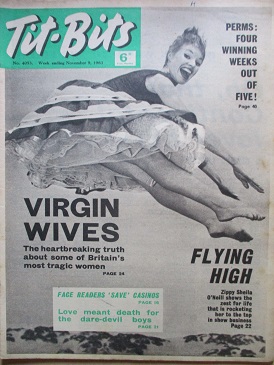 TIT-BITS magazine, November 9 1963 issue for sale. SHEILA O’NEILL, RADIO LUXEMBOURG PROGRAMMES. Orig