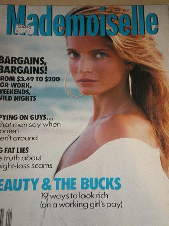 MADEMOISELLE magazine, January 1989 issue for sale. Original FASHION publication from Tilley, Cheste