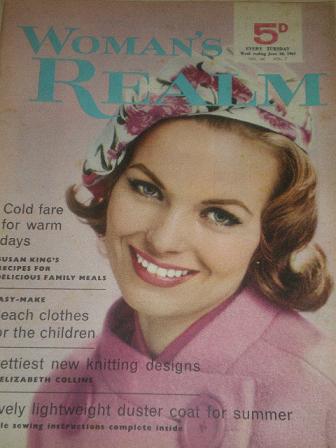 WOMANS REALM magazine, June 10 1961 issue for sale. CATHERINE MARCHANT, RICHARD VINER. Original Brit