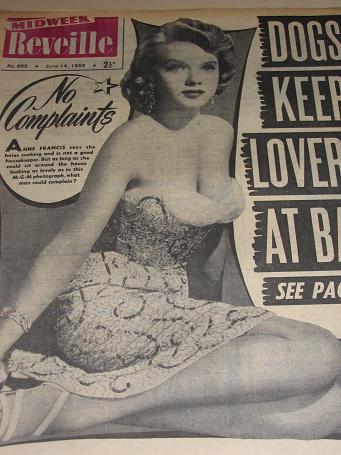 REVEILLE magazine, June 14 1955 issue for sale. ANNE FRANCIS. Vintage STORIES, HUMOUR. Classic image