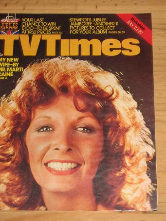 TV TIMES MAG JULY 23-29 1977 MARTI CAINE DAVIES SHERRIN FOSTER JACOBS VINTAGE PUBLICATION FOR SALE P