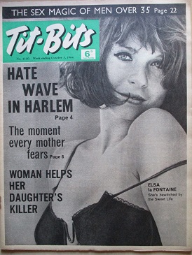 TIT-BITS magazine, October 3 1964 issue for sale. ELSA FONTAINE, RADIO LUXEMBOURG PROGRAMMES. Origin