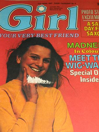 GIRL magazine, 11 April 1981 issue for sale. MADNESS. British teen publication. Tilleys, Chesterfiel
