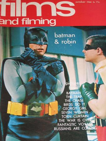 FILMS and FILMING magazine, October 1966 issue for sale. BATMAN AND ROBIN. Original gifts from Tille