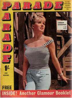 PARADE 12 FEB 1966 CARON GARDNER PIN-UP VINTAGE GLAMOUR 