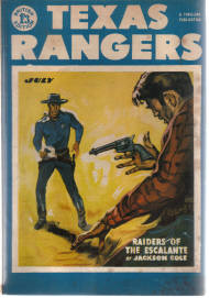 TEXAS RANGERS magazine July 1957. Vintage pulp WESTERN for sale. Classic images of the twentieth cen