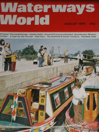 WATERWAYS WORLD magazine, August 1975 issue for sale. CANALS, BOATS. Classic images of the twentieth