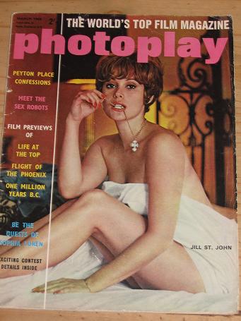 PHOTOPLAY MAGAZINE MARCH 1966 BACK ISSUE FOR SALE JILL ST. JOHN VINTAGE FILM MOVIE POP TV DISCS PUBL