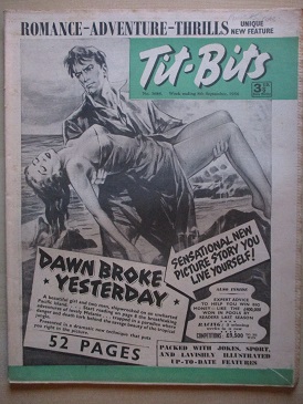 TIT-BITS magazine, 8 September 1956 issue for sale. PRIMROSE MINNEY. Original British publication fr