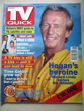 TV QUICK magazine, 13 - 19 July 1991 issue for sale. PAUL HOGAN, GOLDIE HAWN. Original British ENTER