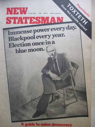 NEW STATESMAN magazine, 10 July 1981 issue for sale. TOXTETH. Original British publication from Till