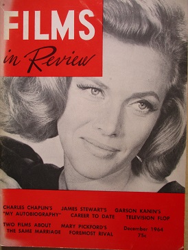 FILMS IN REVIEW magazine, December 1964 issue for sale. HONOR BLACKMAN. Original U.S. publication fr