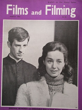 FILMS AND FILMING magazine, March 1962 issue for sale. JEAN-PAUL BELMONDO, EMMANUELE RIVA. Original 
