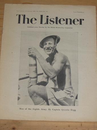 THE LISTENER MAGAZINE 14 JANUARY 1943 BACK ISSUE FOR SALE VINTAGE BBC PUBLICATION PURE NOSTALGIA ARC