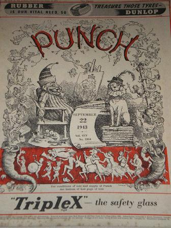 PUNCH magazine, September 22 1943 issue for sale. Original British WORLD WAR TWO publication from Ti