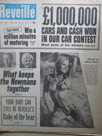REVEILLE newspaper, October 30 - November 5 1971 issue for sale. ALENA GILBERT. Original British pub