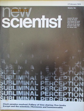 NEW SCIENTIST magazine, 3 February 1972 issue for sale. DAVID CLUTTERBUCK, BASIL CAPLAN, NEIL ILIFF.