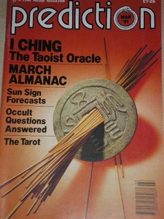 PREDICTION magazine, March 1991 issue for sale. OCCULT. Original British publication from Tilley, Ch