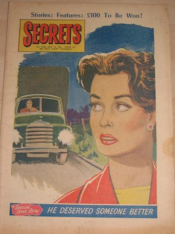 SECRETS magazine, December 16 1961 issue for sale. Womens story paper. Birthday gifts from Tilleys, 
