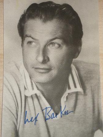 Original PICTURE postcard of LEX BARKER. No. 191, FILM STAR AUTOGRAPH PORTRAIT SERIES / CELEBRITY AU