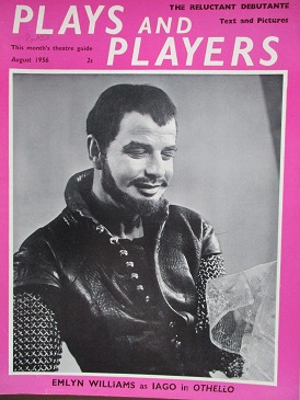 PLAYS AND PLAYERS magazine, August 1956 issue for sale. EMLYN WILLIAMS. Original British publication