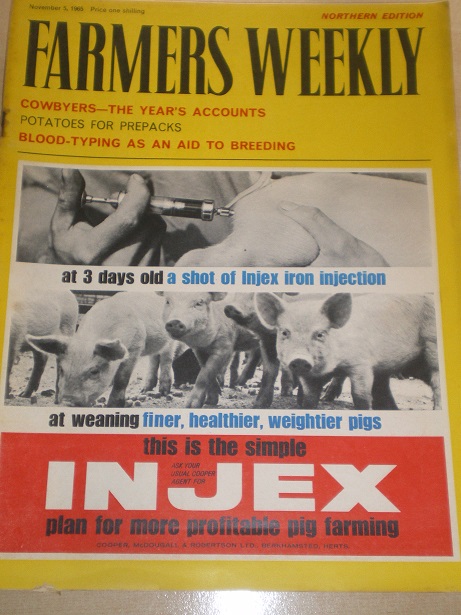 FARMERS WEEKLY magazine, November 5 1965 issue for sale. Original BRITISH publication from Tilley, C