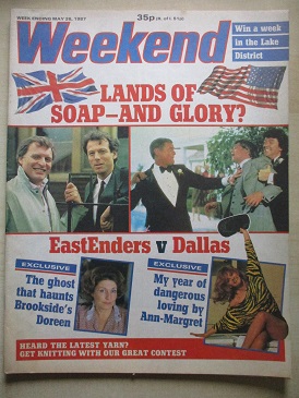 WEEKEND magazine, May 26 1987 issue for sale. ANN MARGARET, GERALD DURRELL. Original British publica