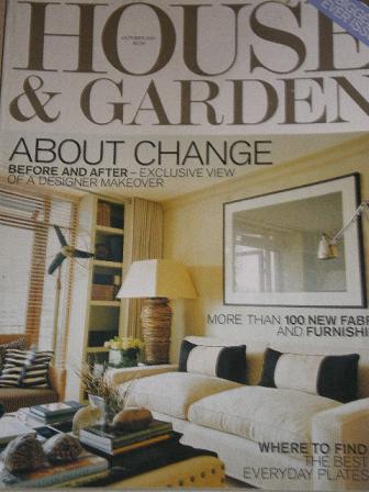HOUSE AND GARDEN magazine, October 2001 issue for sale. Original publication from Tilley, Chesterfie