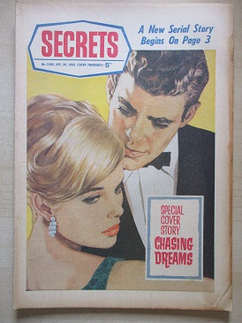 SECRETS magazine, April 30 1966 issue for sale. Original British publication from Tilley, Chesterfie