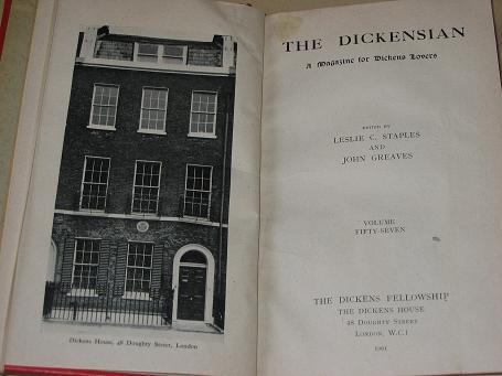 THE DICKENSIAN magazine, Volume 57, 1961 issues for sale. Original, bound literary publication. The