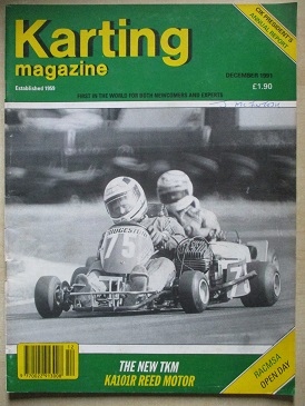 KARTING magazine, December 1991 issue for sale. DEAN ROSKELL. Original British publication from Till