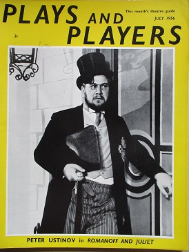 PLAYS AND PLAYERS magazine, July 1956 issue for sale. PETER USTINOV. Original British publication fr