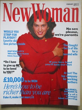 NEW WOMAN magazine, February 1989 issue for sale. JADE, MURIEL SPARK, TERRY CRIPPS. Original British