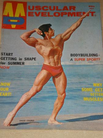 MUSCULAR DEVELOPMENT magazine, May 1968 issue for sale. CHUCK COLLRAS. Original BODYBUILDING publica